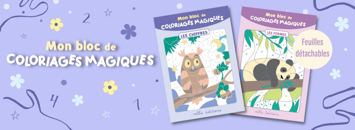 Mon bloc de coloriages magiques - Les chiffres et les formes