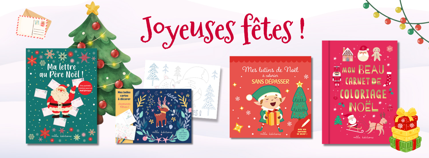 Activités pour Noël : cahier de coloriage,  cartes à décorer et pochette créative