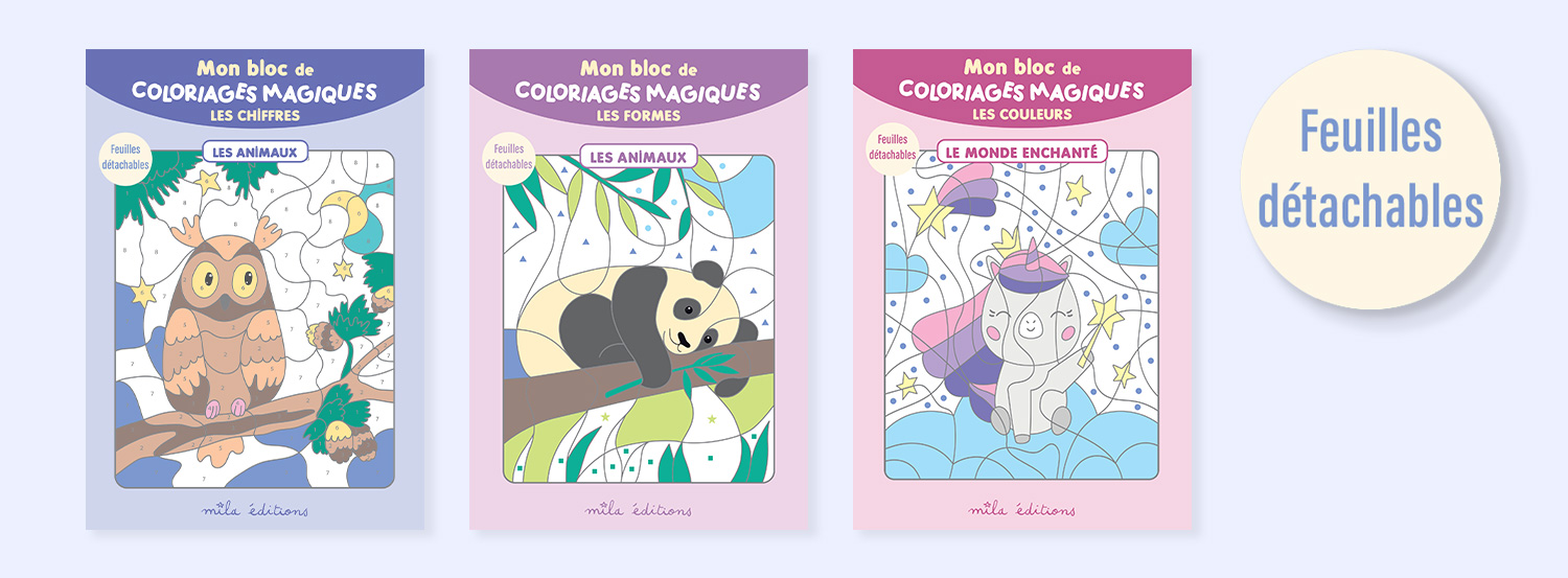 Mon bloc de coloriages magiques : chiffres, formes, couleurs